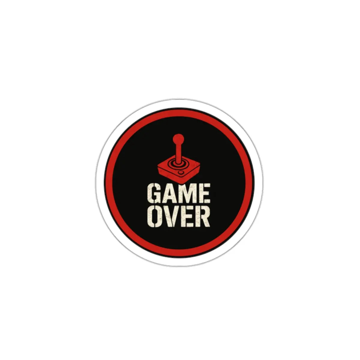 Game Over Die-Cut Sticker Printify