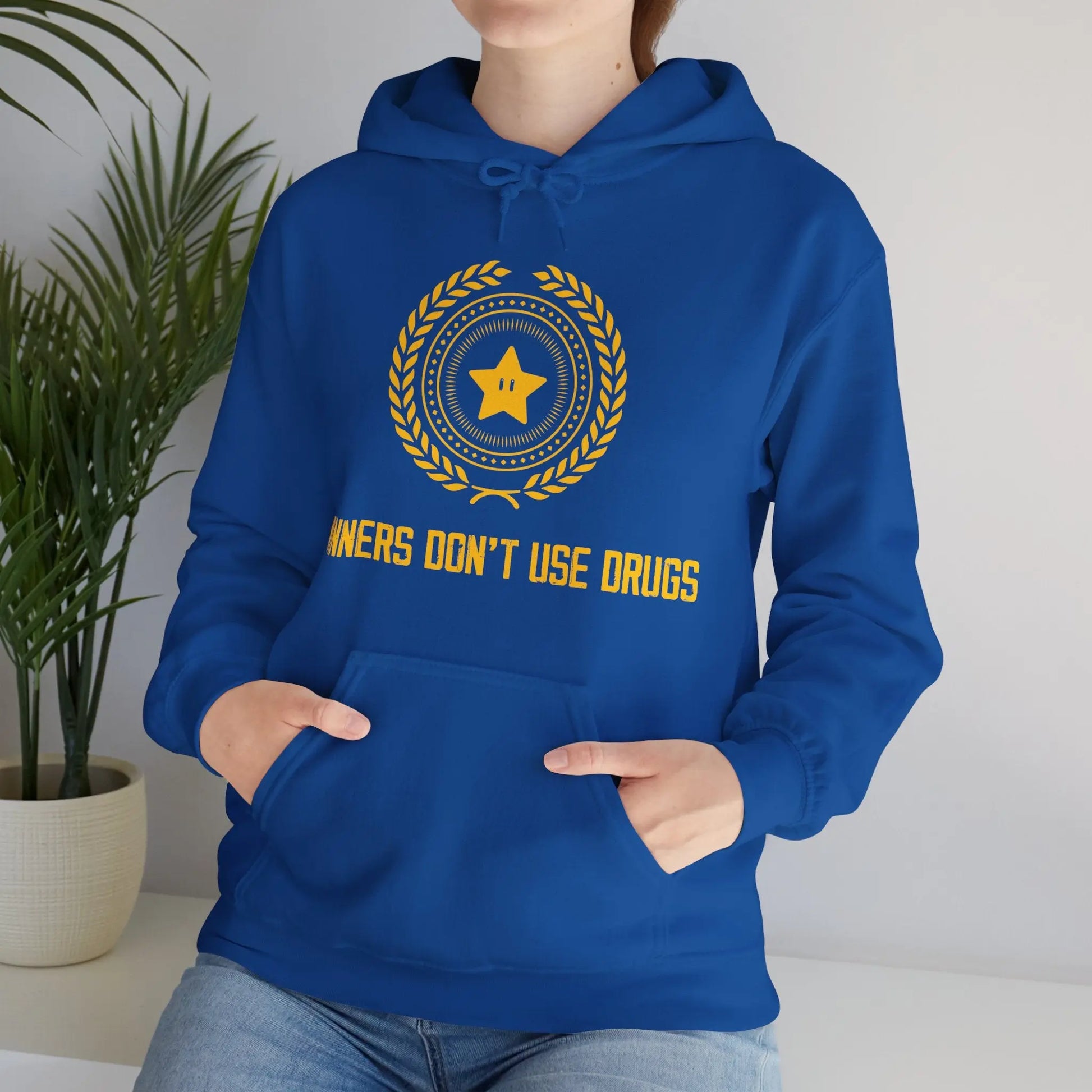 Winners Don't Use Drugs Hoodie Printify