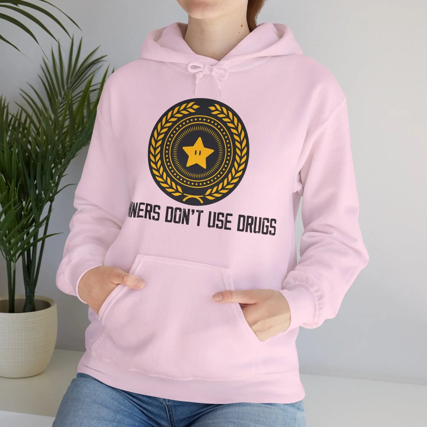 Winners Don't Use Drugs Hoodie Printify