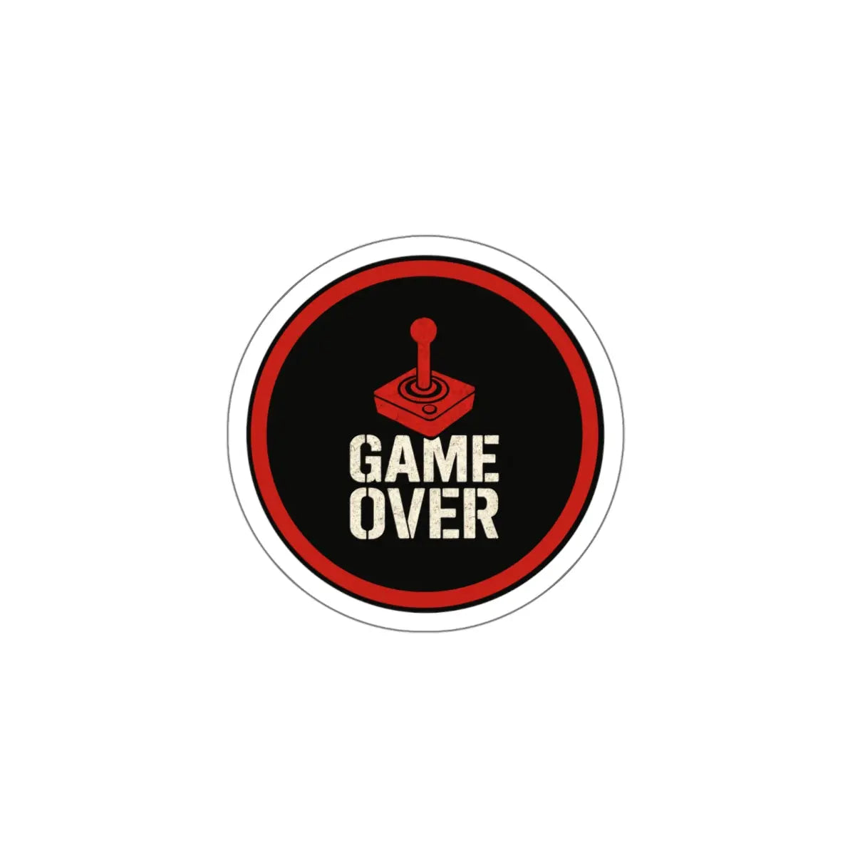 Game Over Die-Cut Sticker Printify