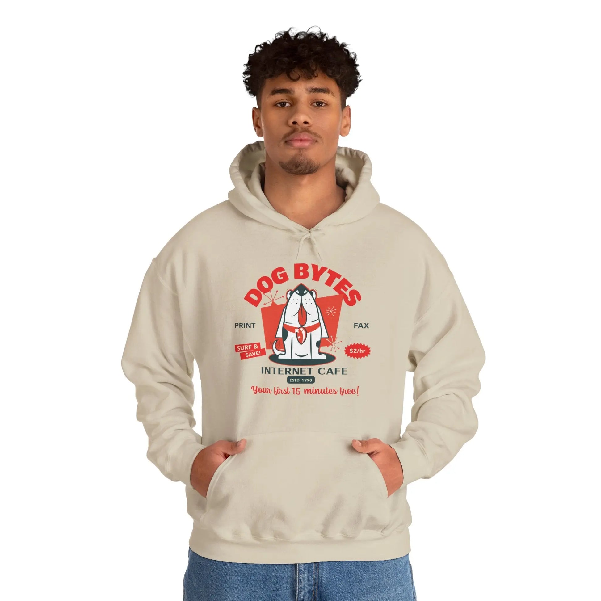 Dog Bytes Internet Cafe Hoodie Printify