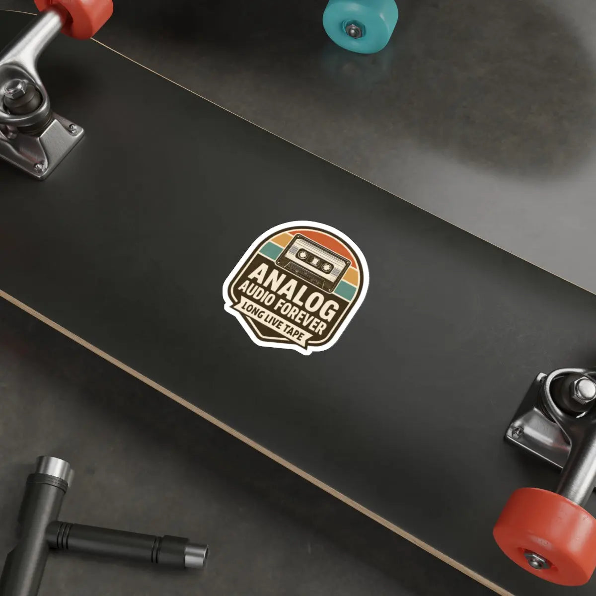 Analog Audio Forever Die-Cut Sticker Printify