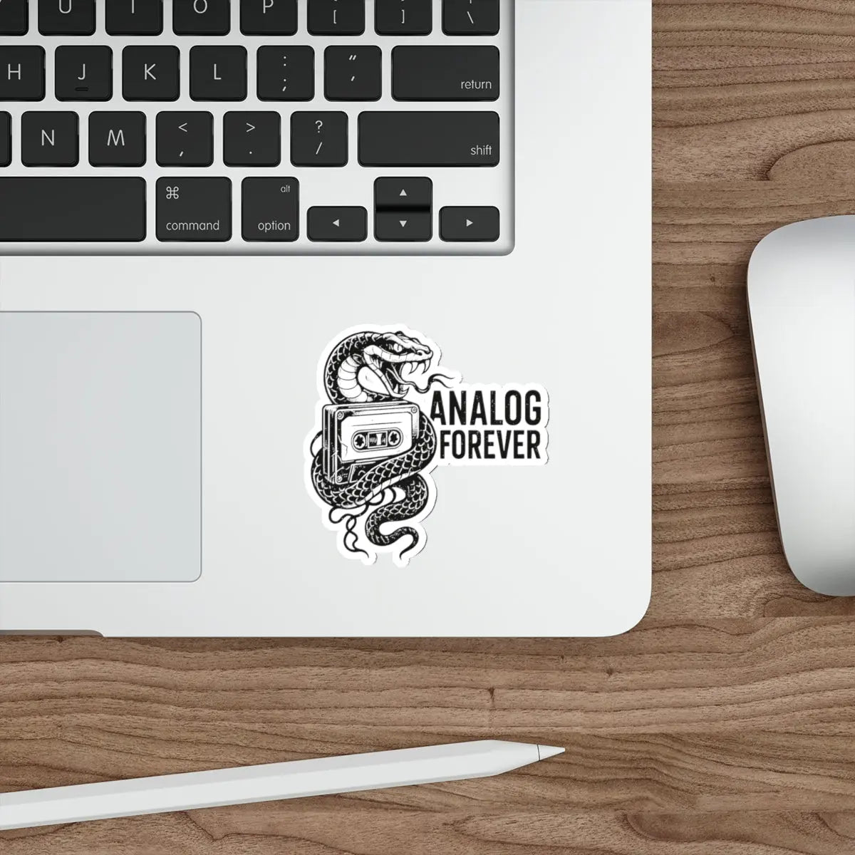Analog Forever Die-Cut Sticker Printify