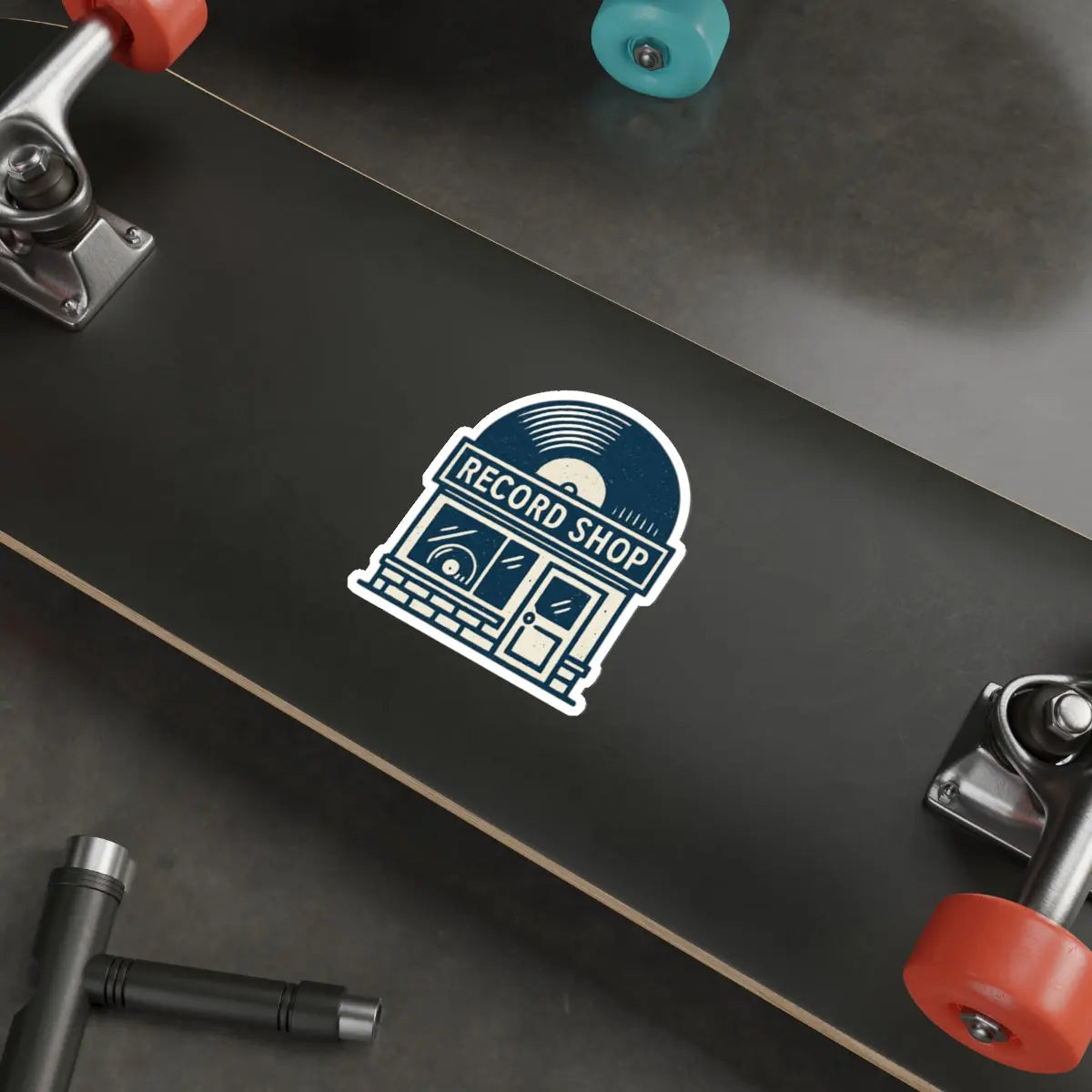 Record Store Die-Cut Sticker Printify