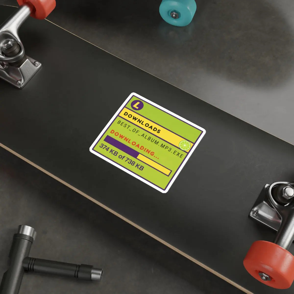 Limewire Download Die-Cut Sticker Printify