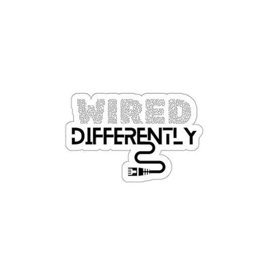 Wired Differently Die-Cut Sticker Printify