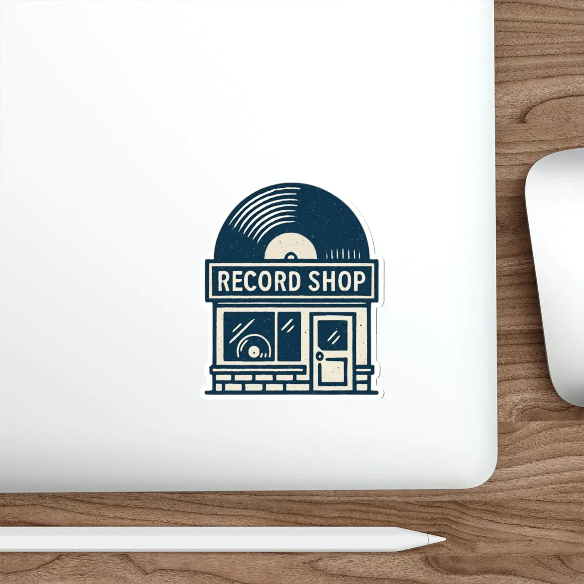 Record Store Die-Cut Sticker Printify