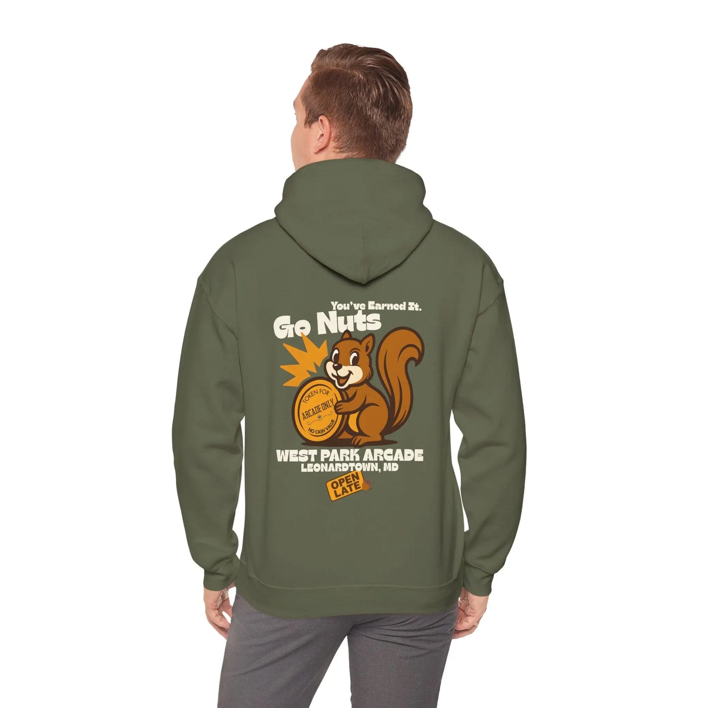 Go Nuts Arcade Hoodie Printify