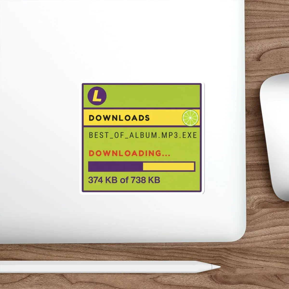 Limewire Download Die-Cut Sticker Printify