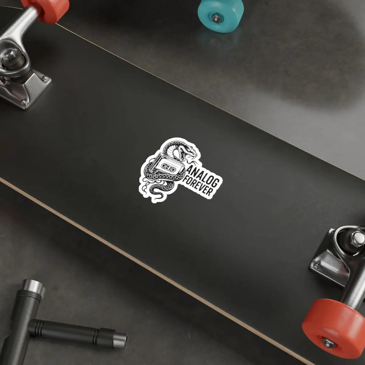 Analog Forever Die-Cut Sticker Printify