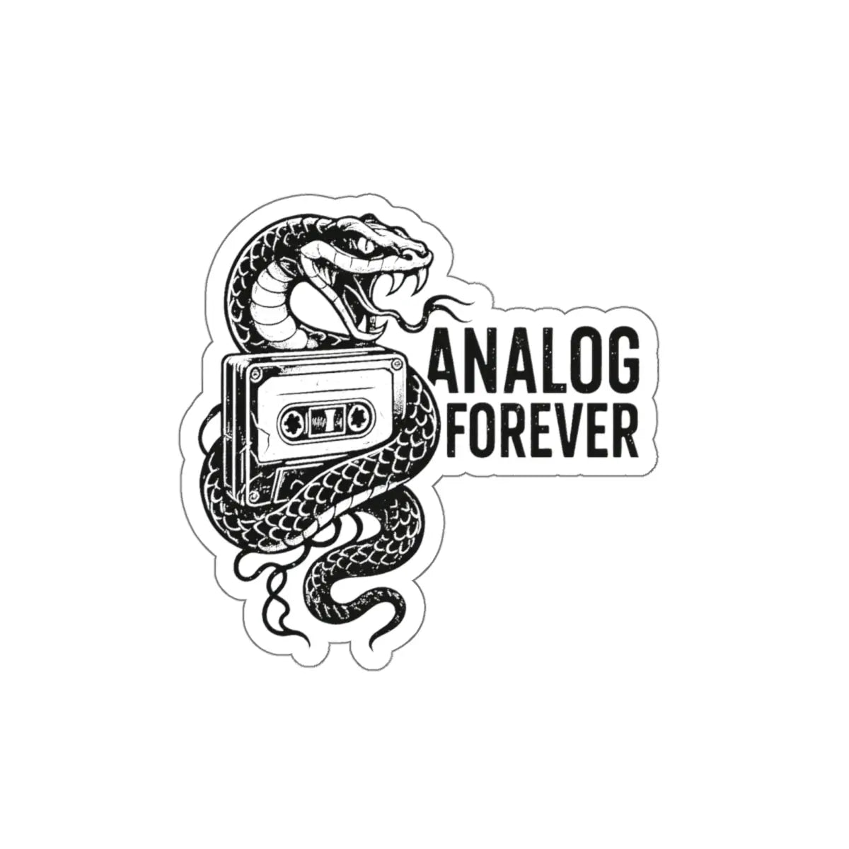 Analog Forever Die-Cut Sticker Printify