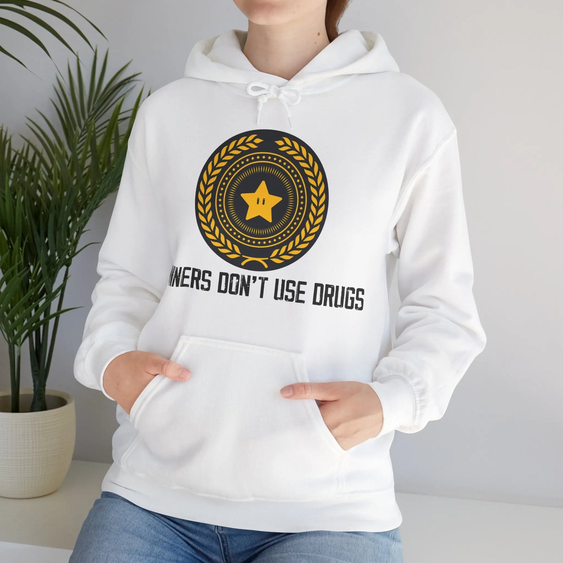 Winners Don't Use Drugs Hoodie Printify