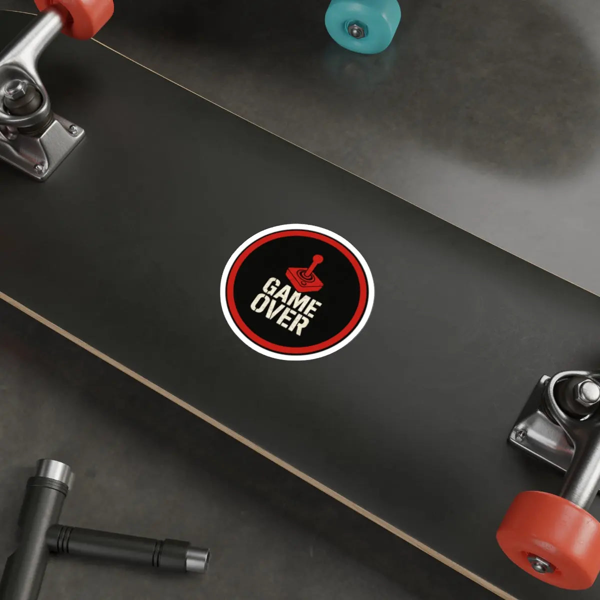 Game Over Die-Cut Sticker Printify