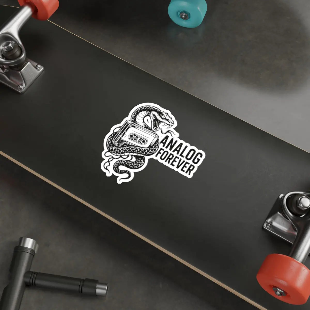Analog Forever Die-Cut Sticker Printify