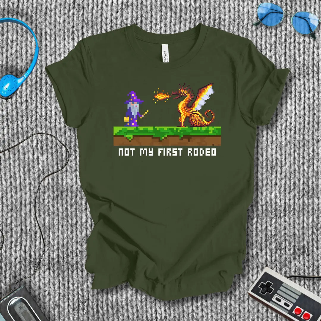 Not My First Rodeo Pixel Wizard T-Shirt Bella+Canvas