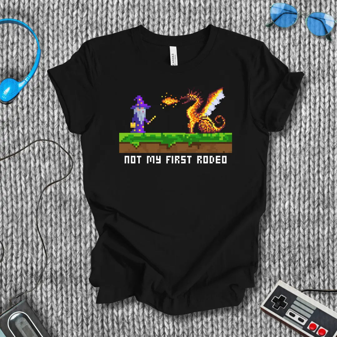 Not My First Rodeo Pixel Wizard T-Shirt Bella+Canvas