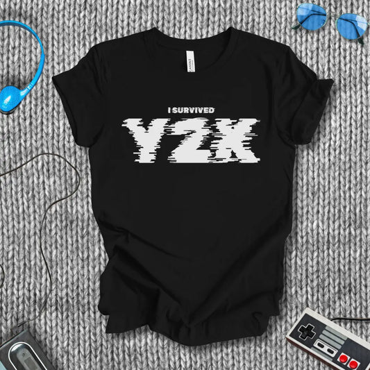 I Survived Y2K Glitch T-Shirt Bella+Canvas