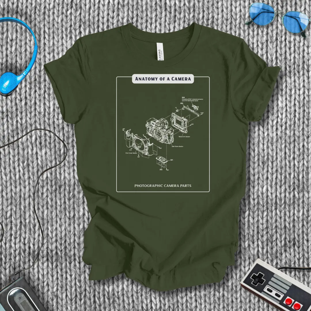 Anatomy of a Camera Photography T-Shirt Printify