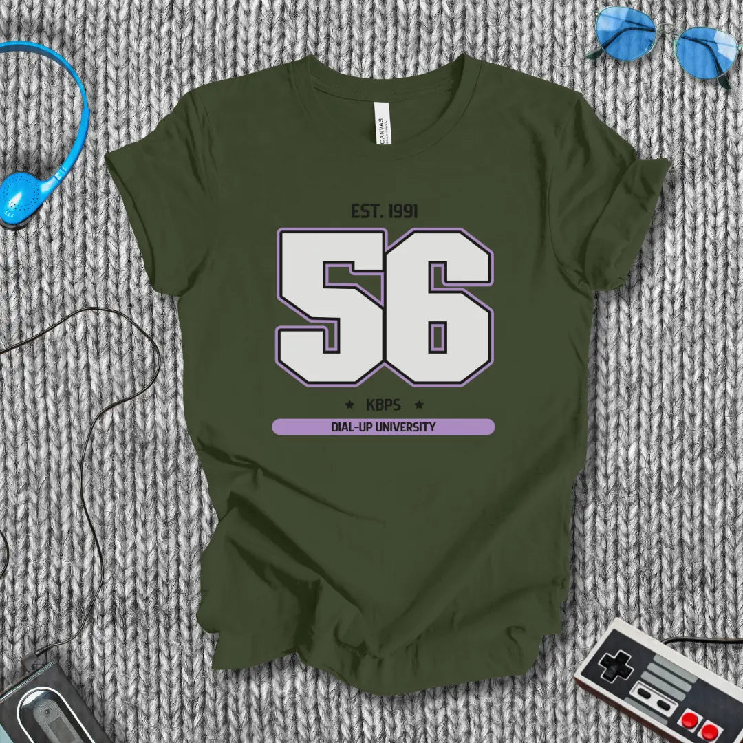 56K Dial-Up University Retro Internet T-Shirt Printify