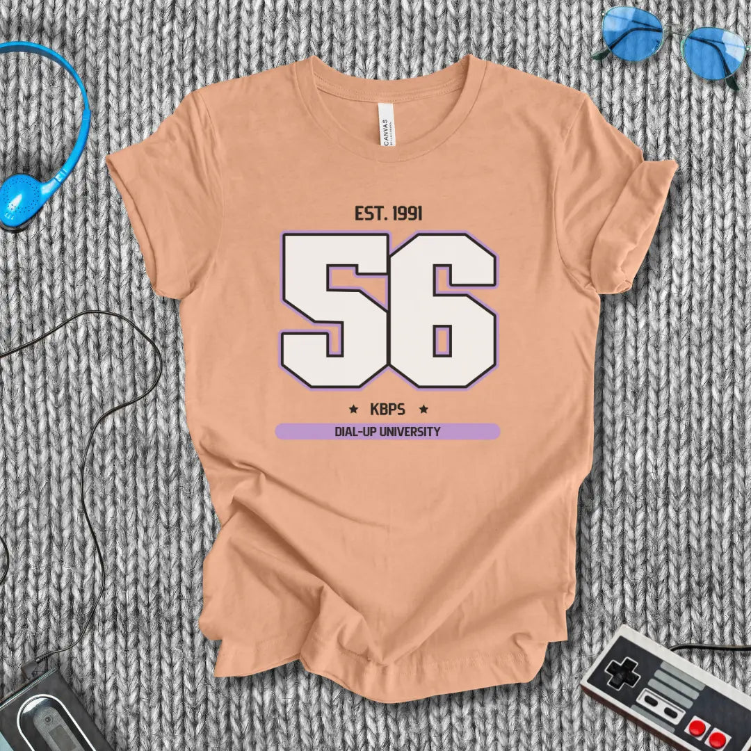 56K Dial-Up University Retro Internet T-Shirt Printify