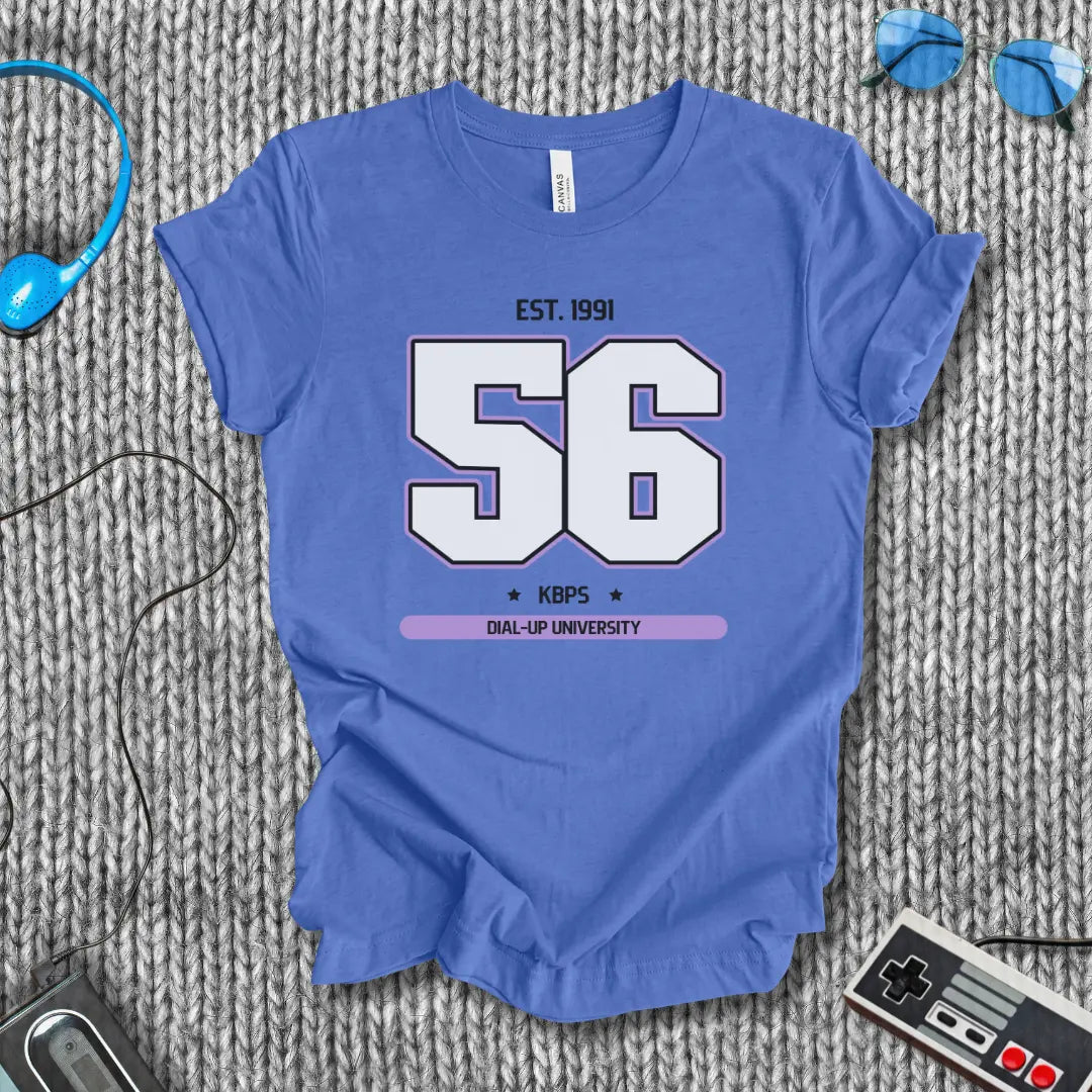 56K Dial-Up University Retro Internet T-Shirt Printify