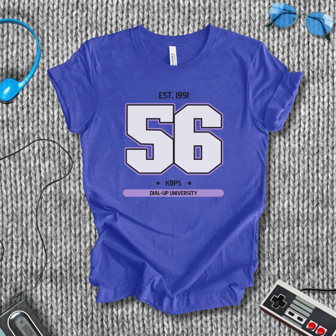 56K Dial-Up University Retro Internet T-Shirt Printify