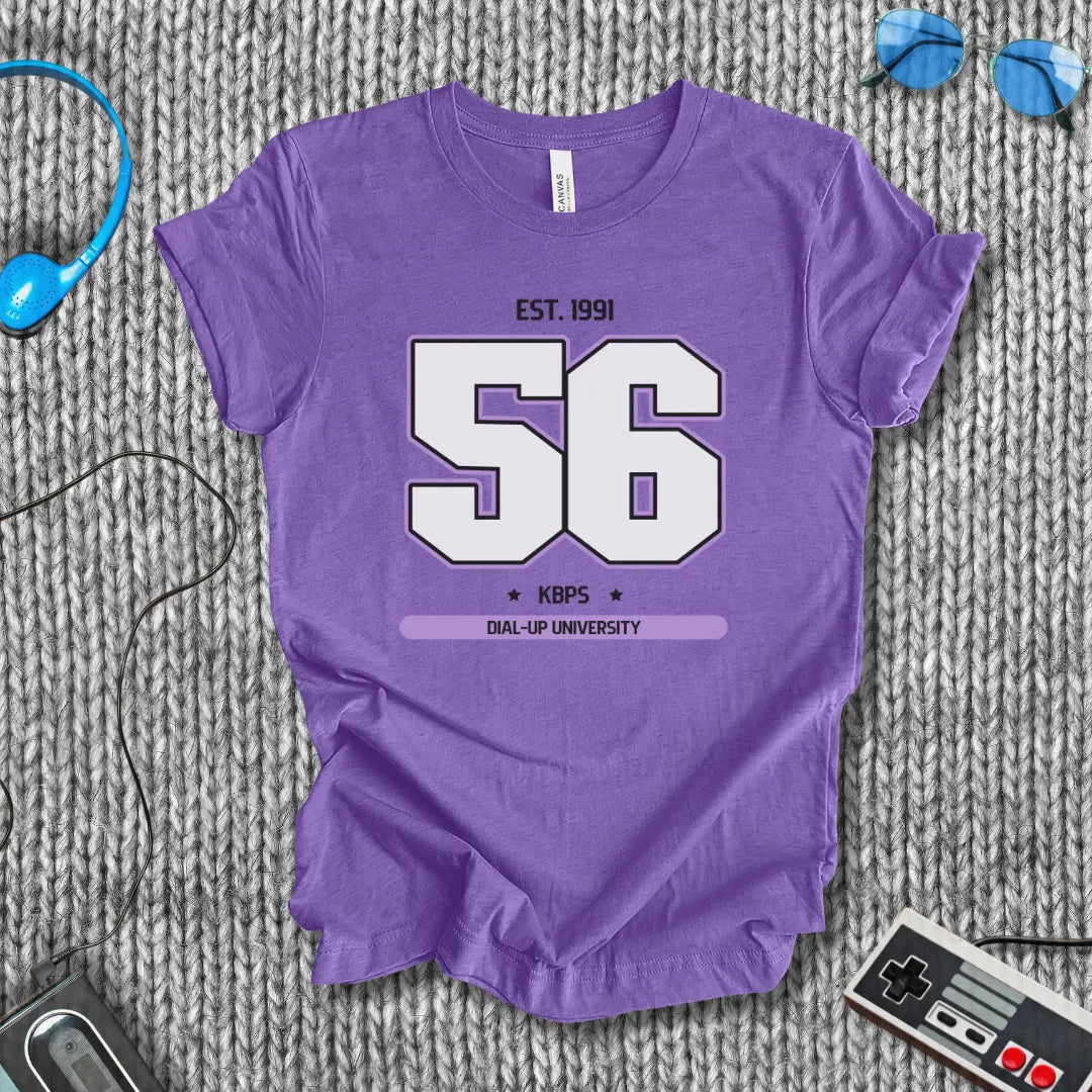 56K Dial-Up University Retro Internet T-Shirt Printify