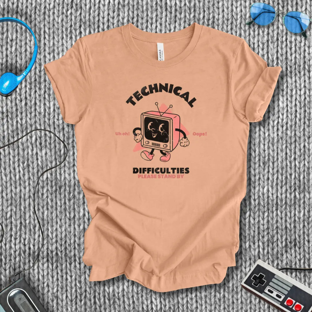 Technical Difficulties Retro TV T-Shirt Printify