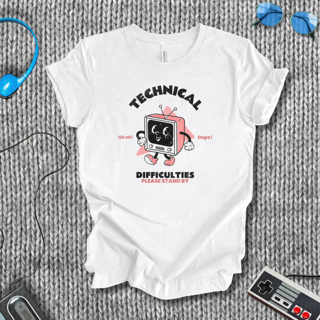 Technical Difficulties Retro TV T-Shirt Printify