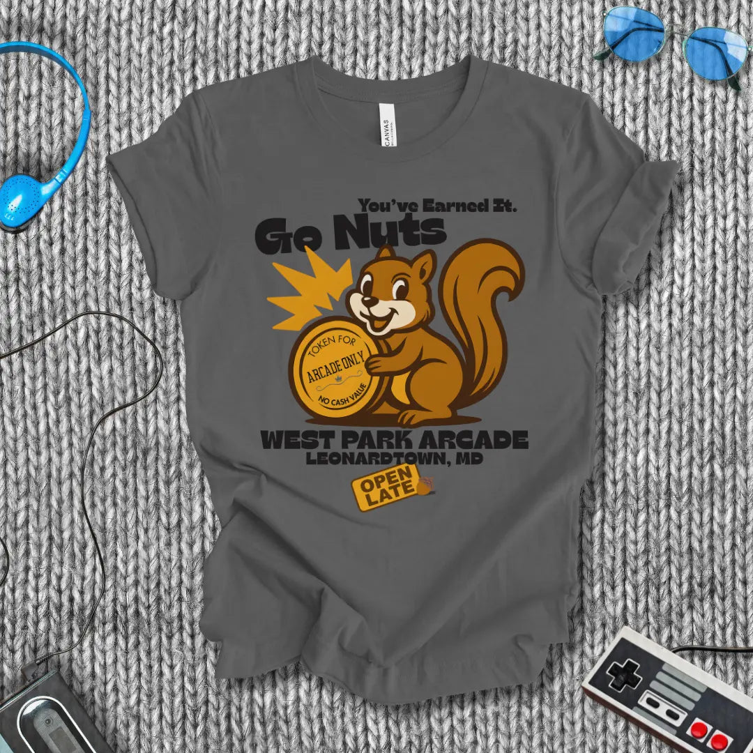 Go Nuts West Park Arcade Retro T-Shirt Printify