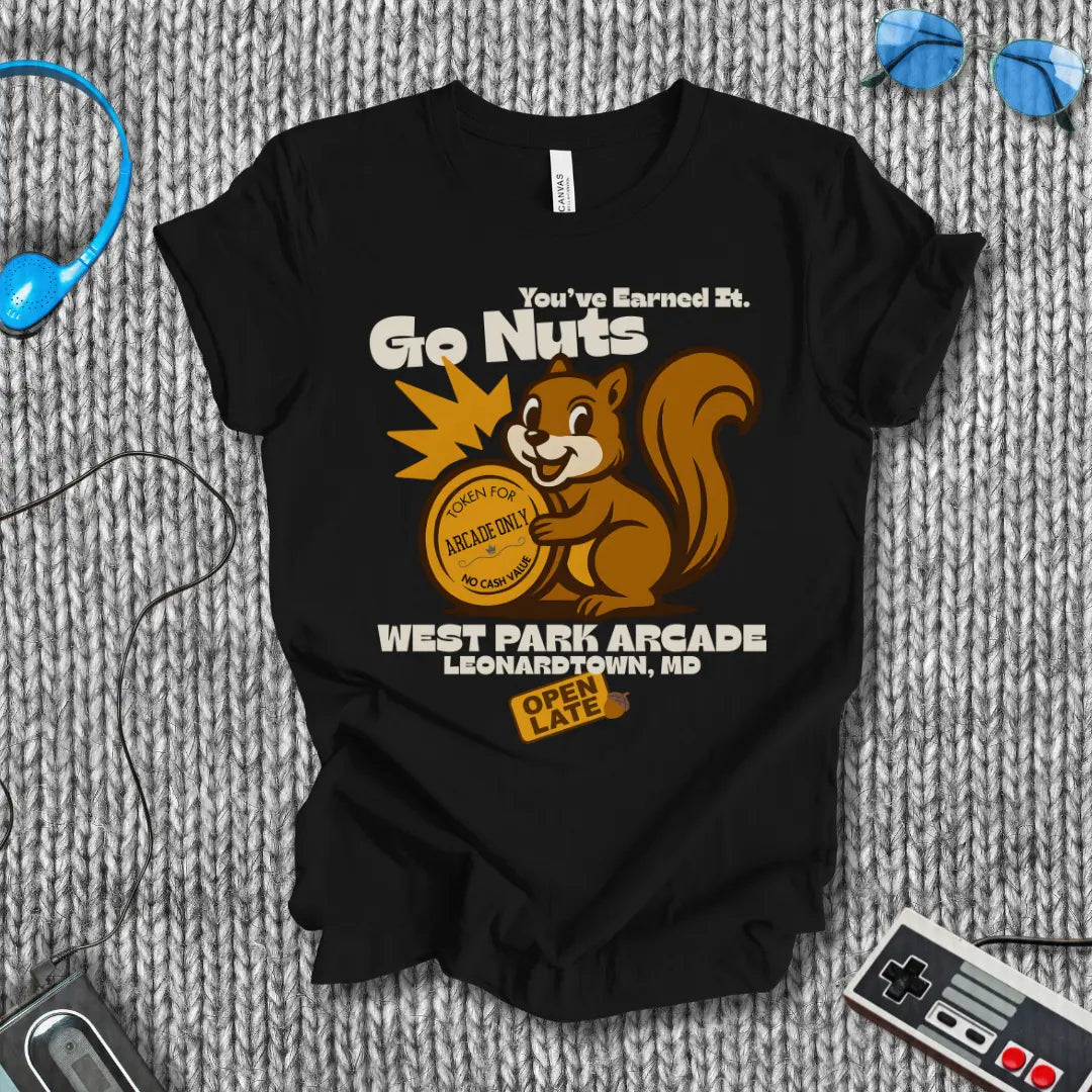Go Nuts West Park Arcade Retro T-Shirt Printify