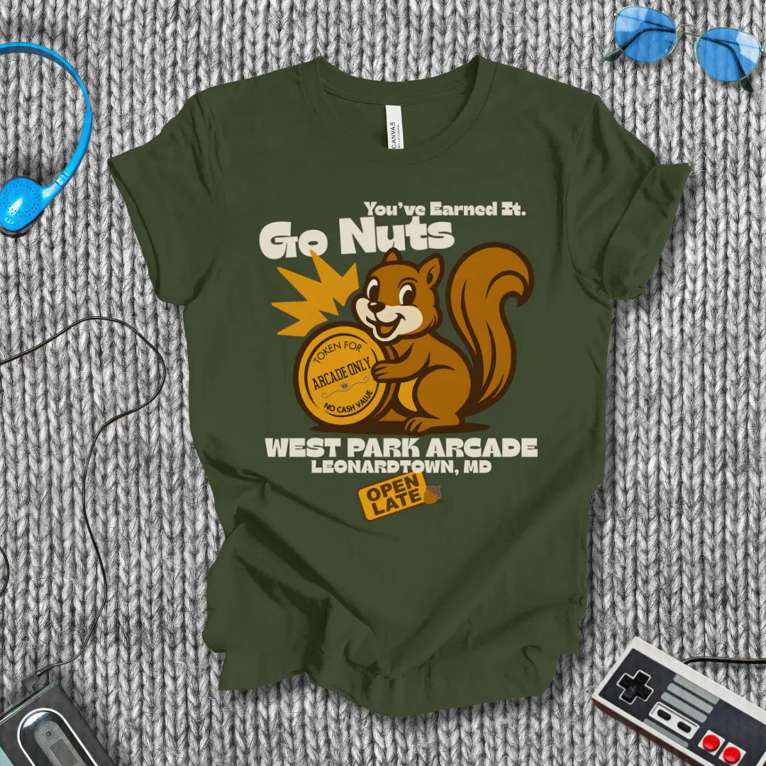 Go Nuts West Park Arcade Retro T-Shirt Printify