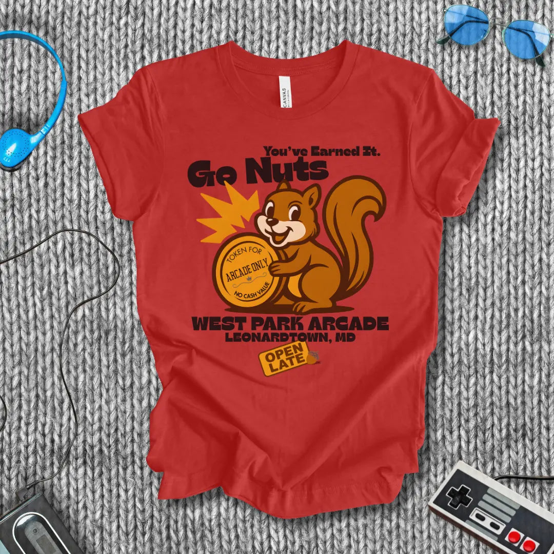 Go Nuts West Park Arcade Retro T-Shirt Printify