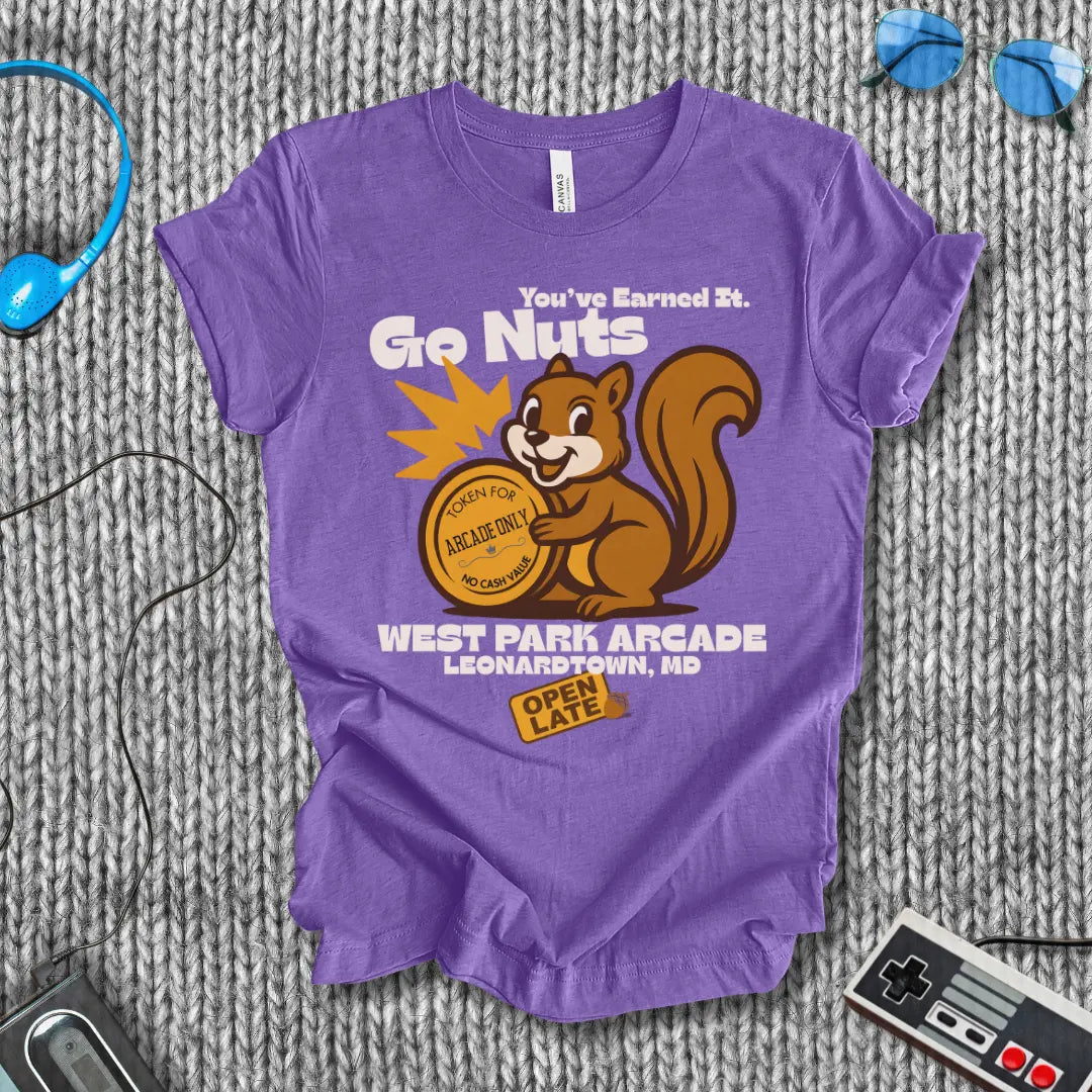 Go Nuts West Park Arcade Retro T-Shirt Printify