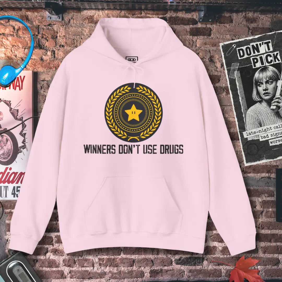 Winners Don't Use Drugs Hoodie Printify