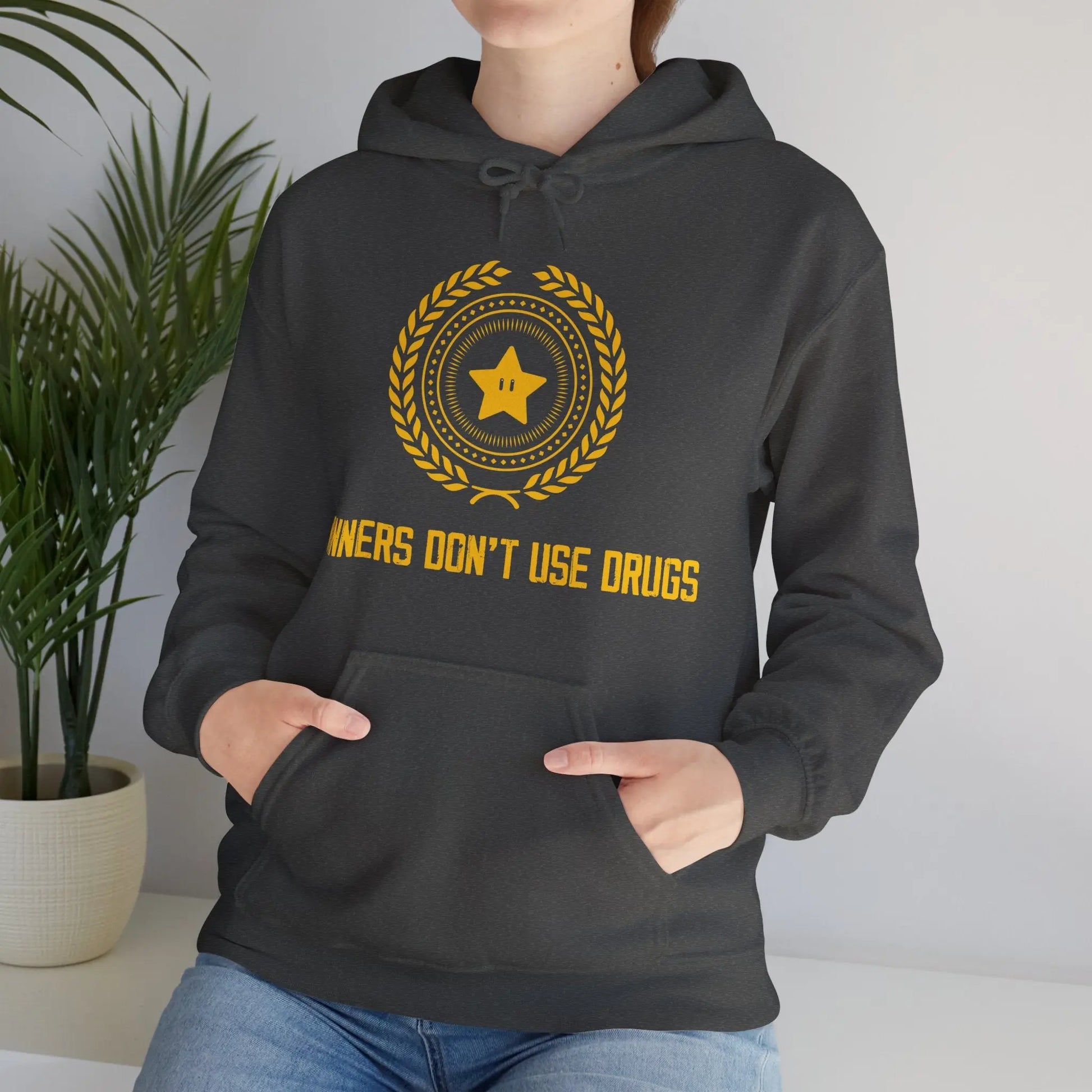 Winners Don't Use Drugs Hoodie Printify