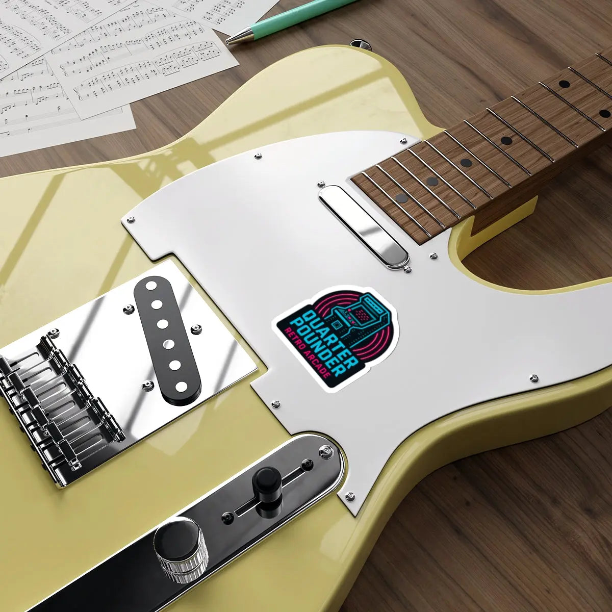 Quarter Pounder Die-Cut Sticker Printify