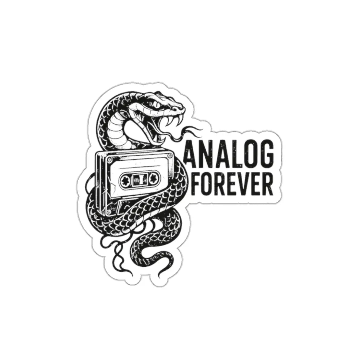 Analog Forever Die-Cut Sticker Printify