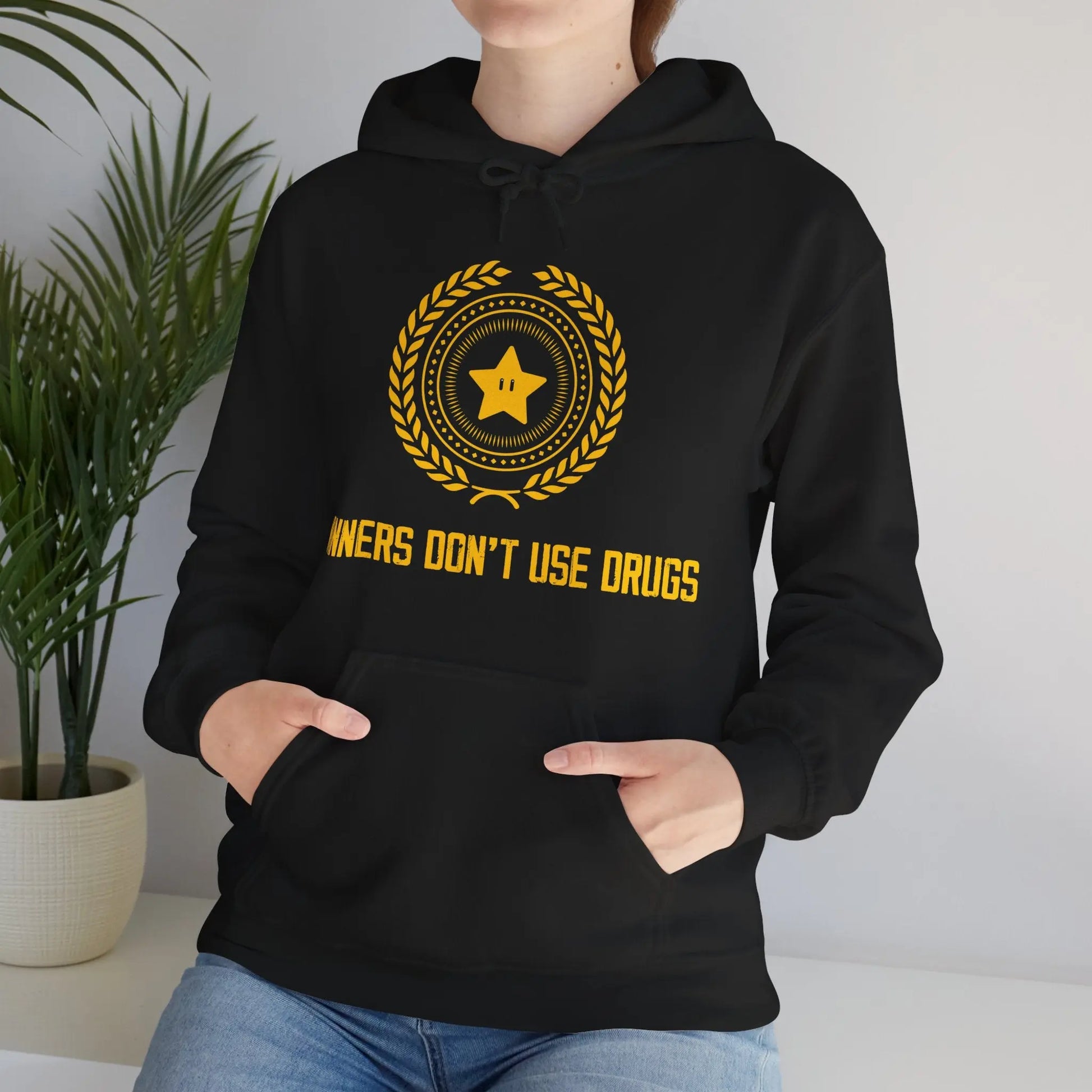 Winners Don't Use Drugs Hoodie Printify