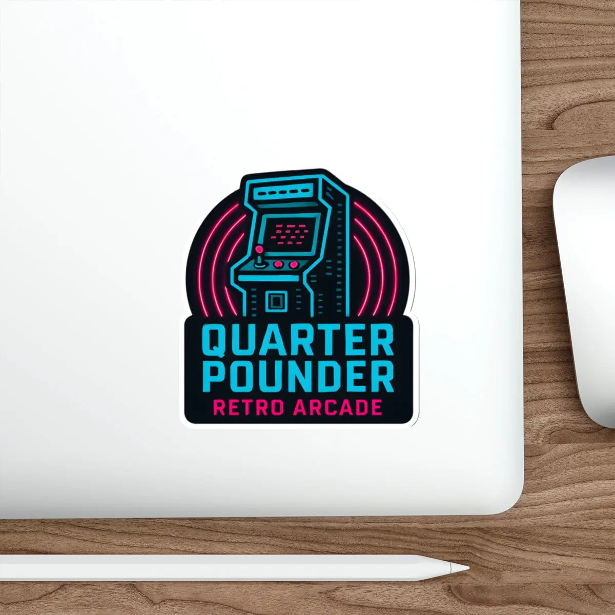 Quarter Pounder Die-Cut Sticker Printify