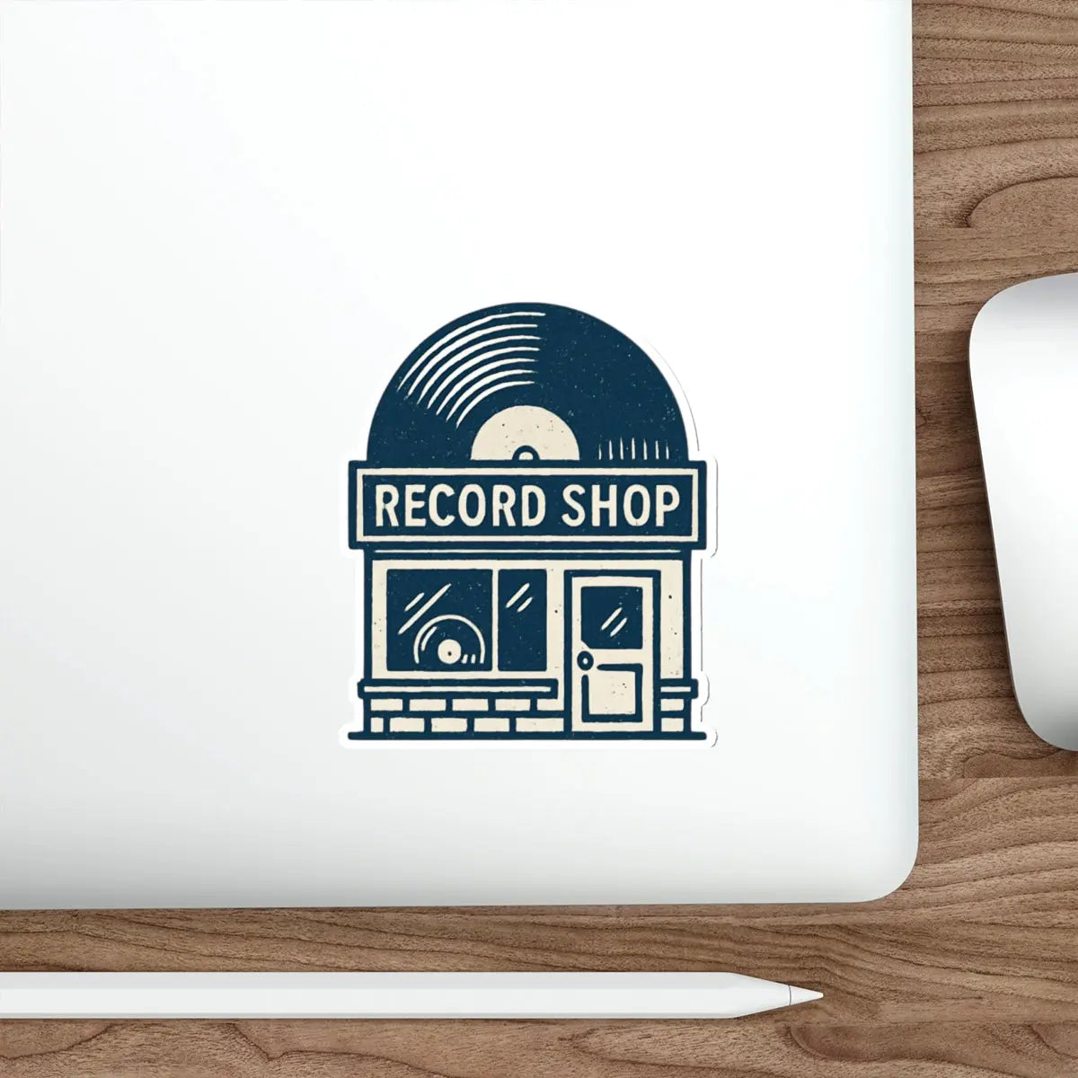 Record Store Die-Cut Sticker Printify