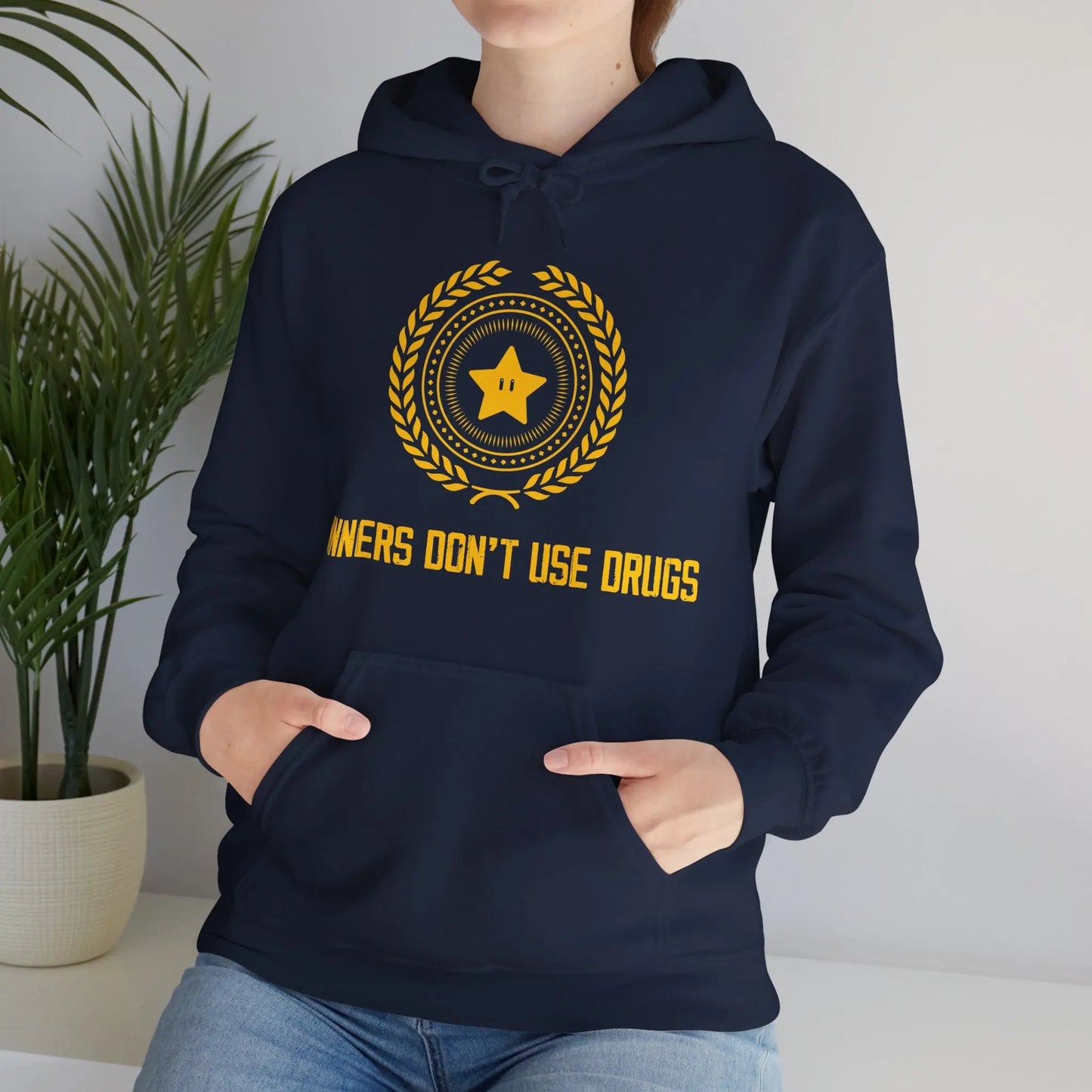 Winners Don't Use Drugs Hoodie Printify
