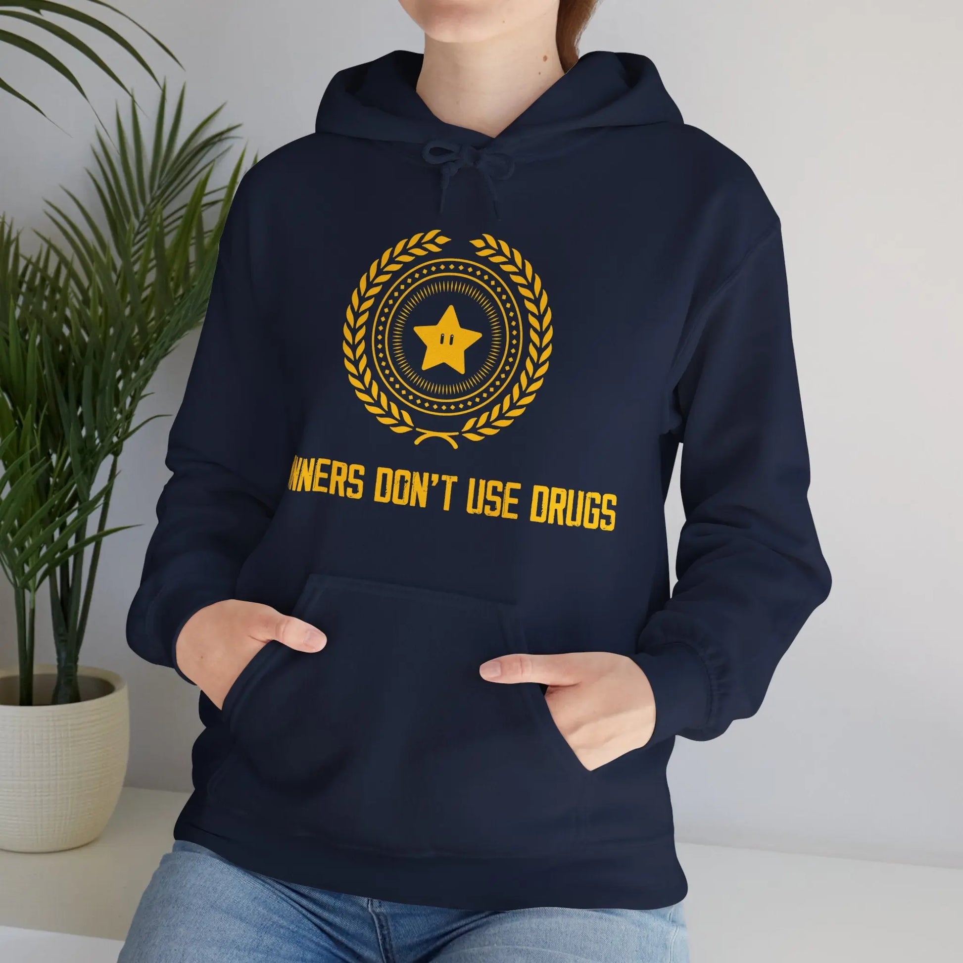 Winners Don't Use Drugs Hoodie Printify