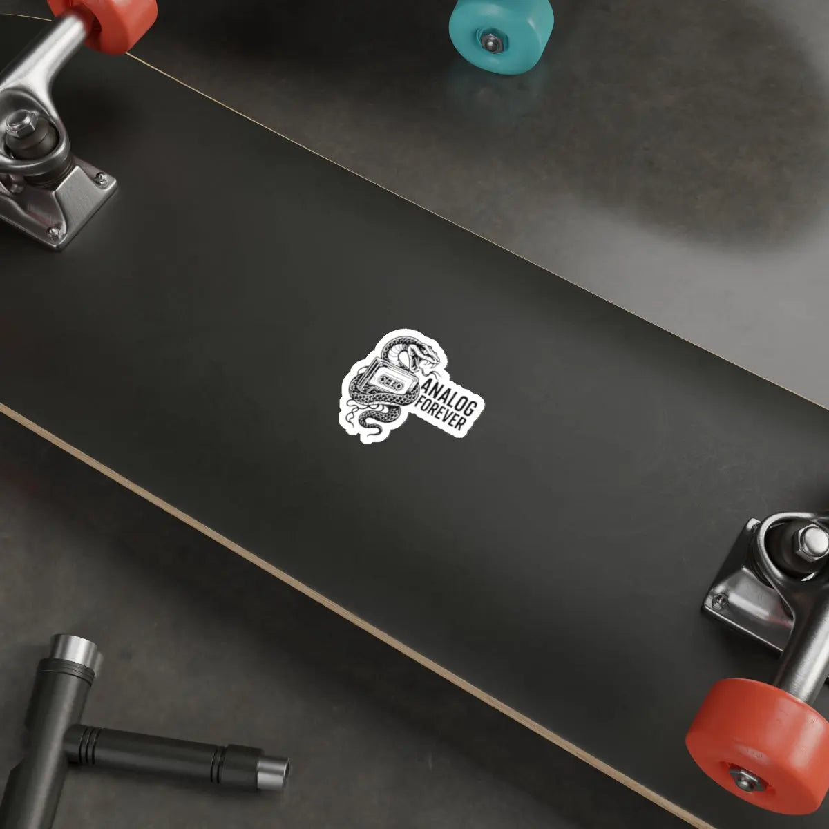 Analog Forever Die-Cut Sticker Printify