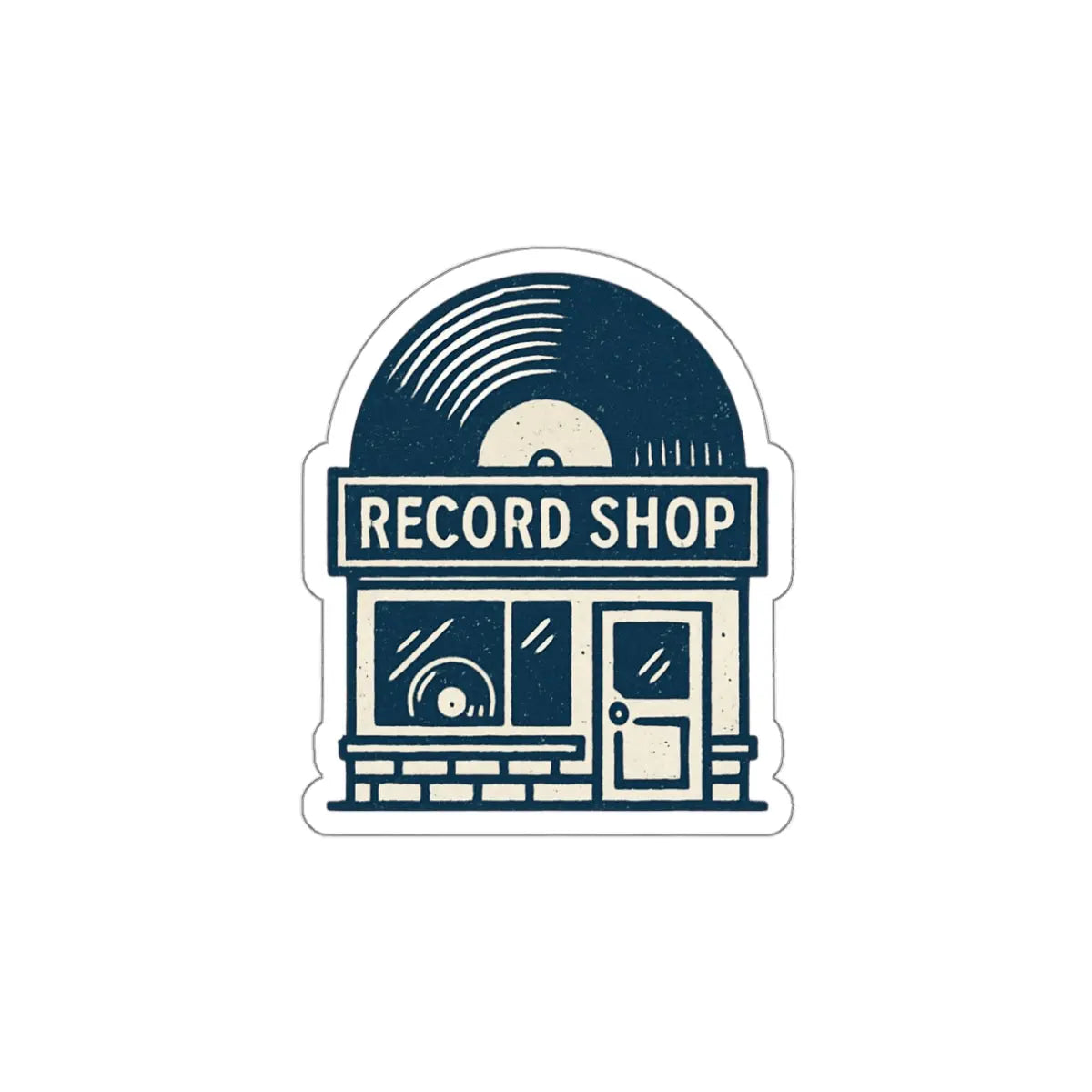 Record Store Die-Cut Sticker Printify