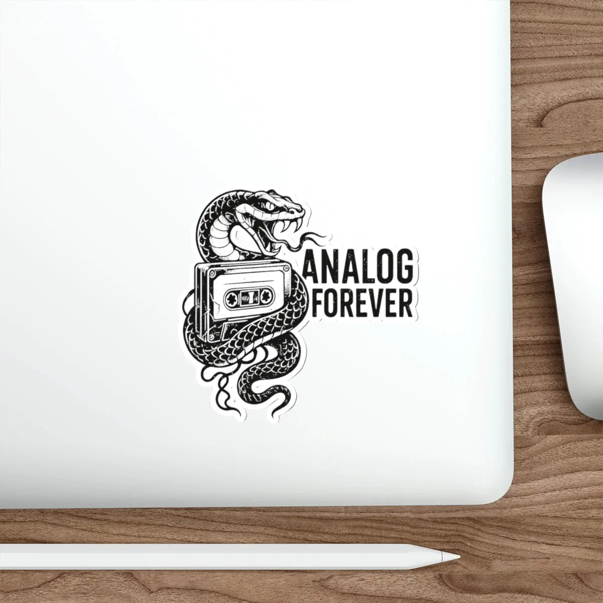 Analog Forever Die-Cut Sticker Printify