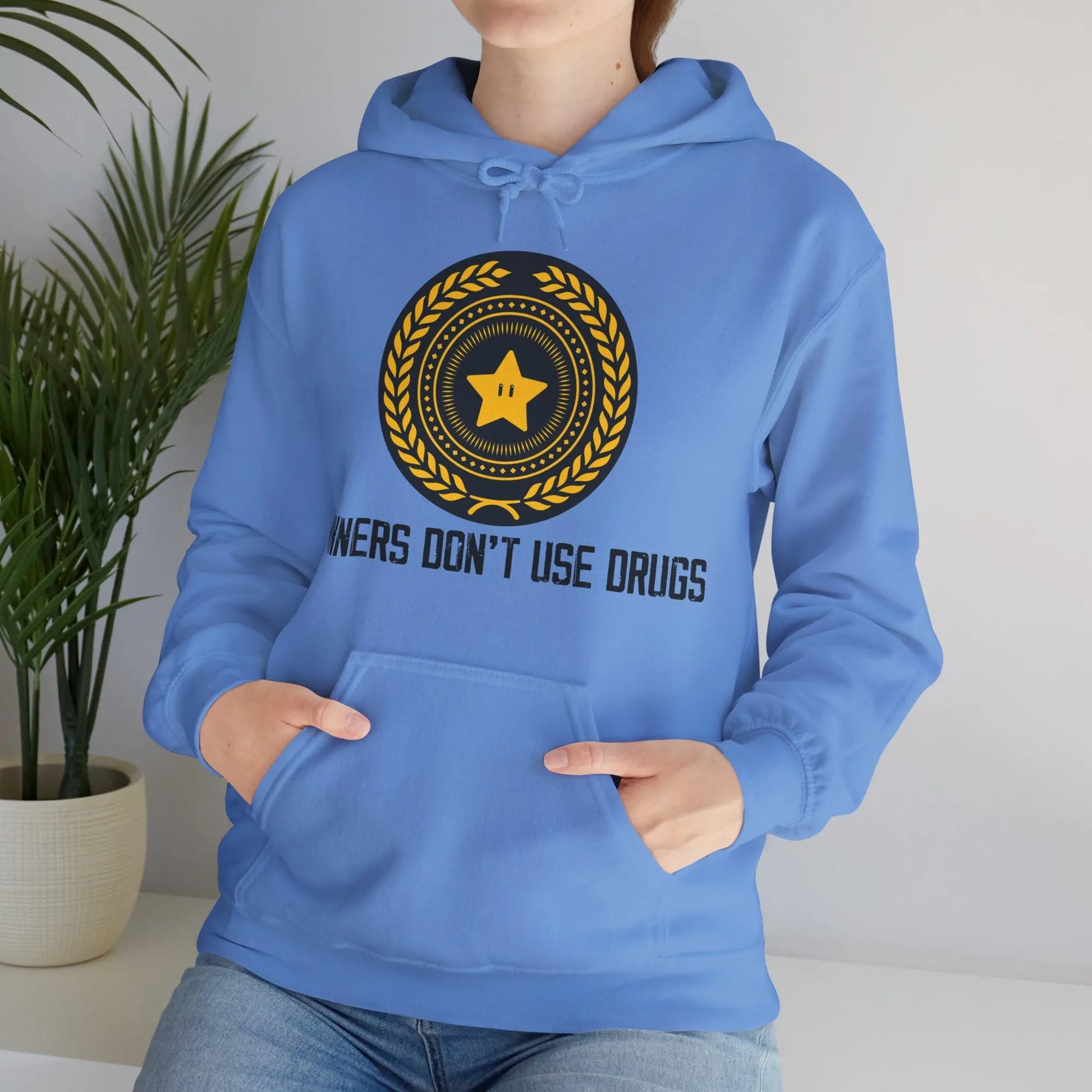 Winners Don't Use Drugs Hoodie Printify