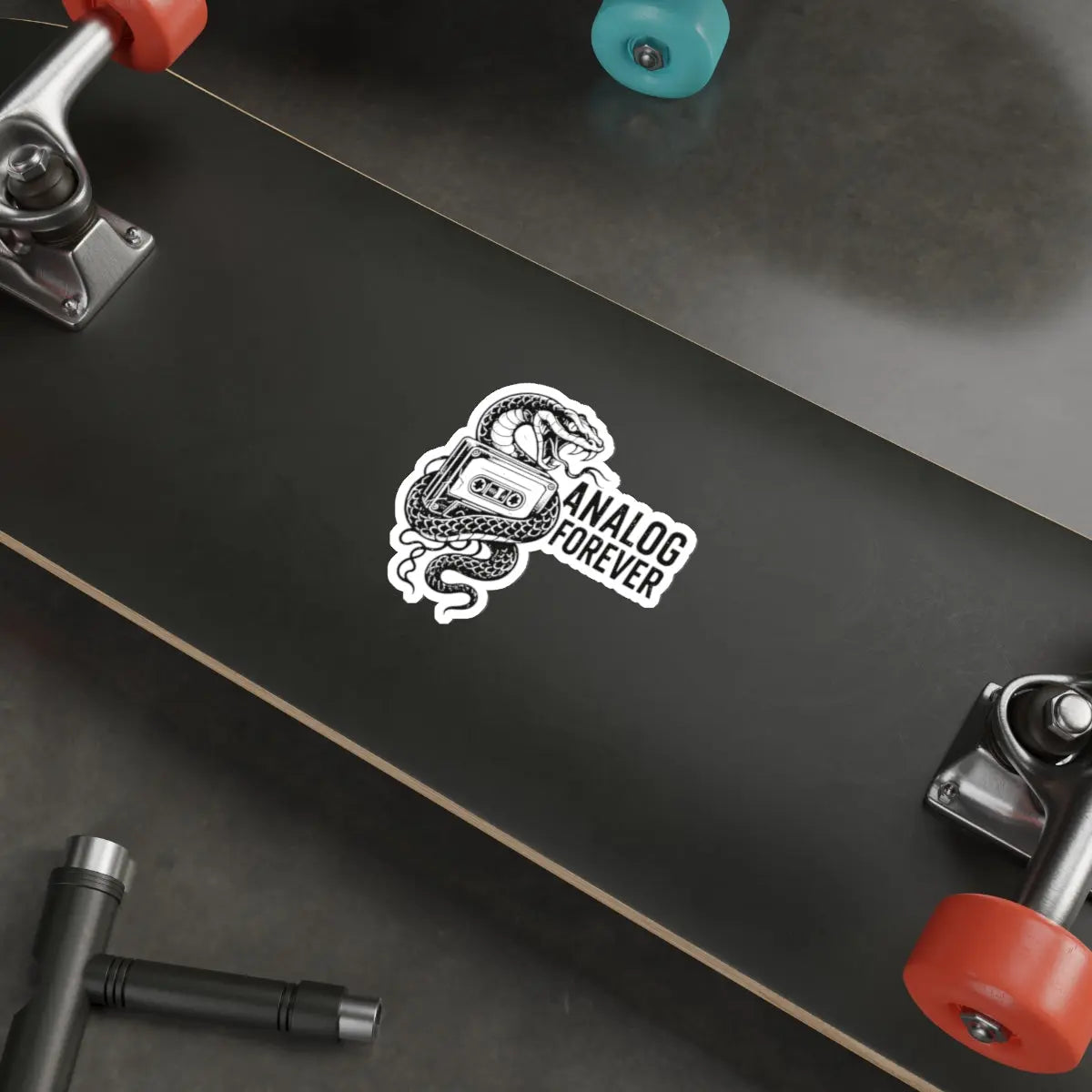 Analog Forever Die-Cut Sticker Printify