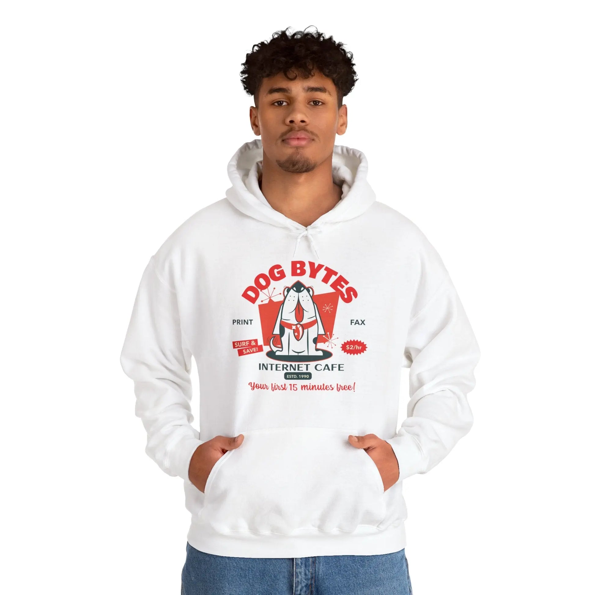 Dog Bytes Internet Cafe Hoodie Printify