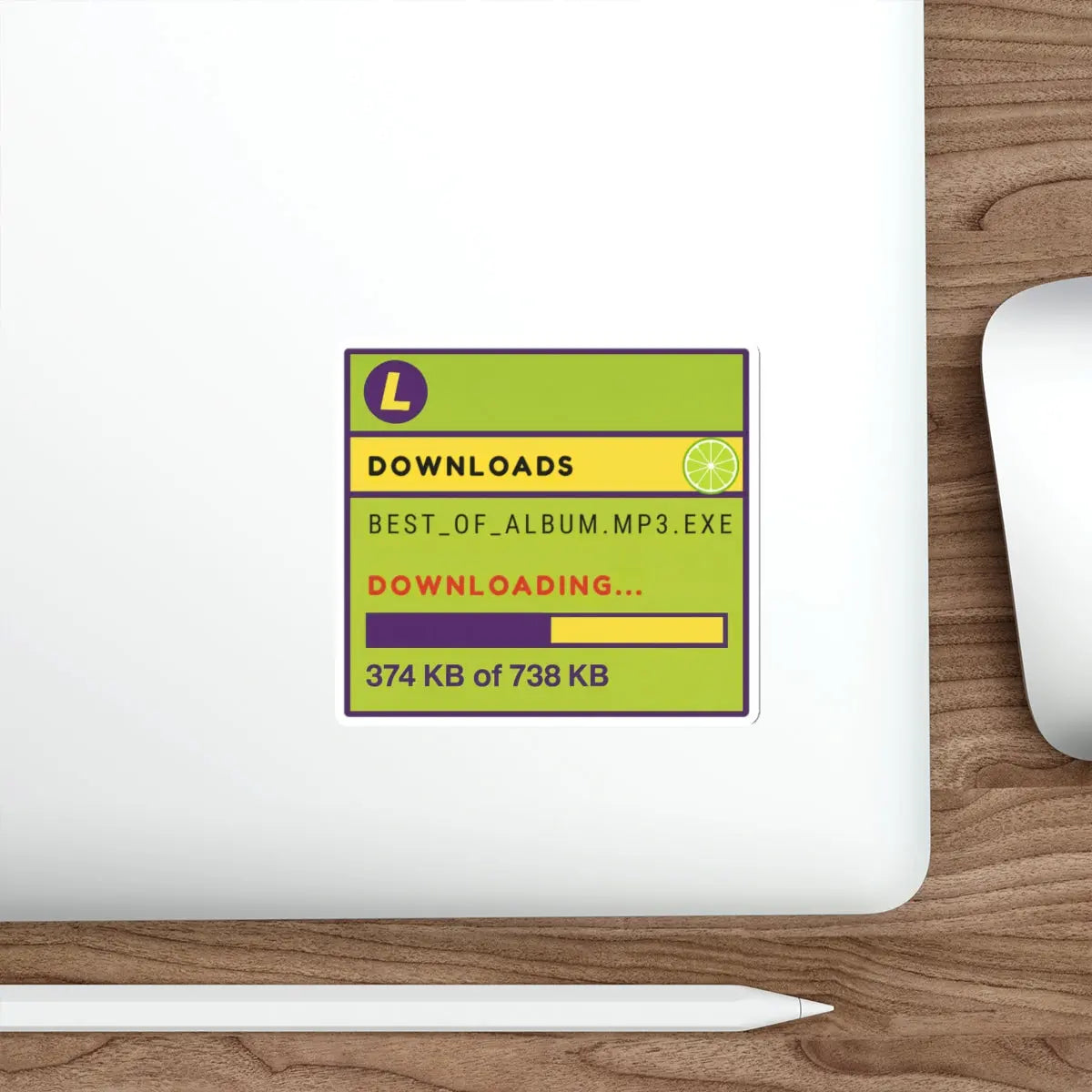 Limewire Download Die-Cut Sticker Printify